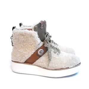 Coach Urban Hiker Shearling Platform Boots